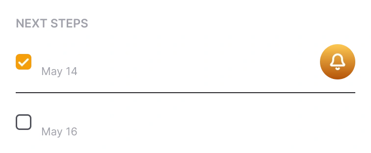 Illustrative follow-up task list for a brokerage team