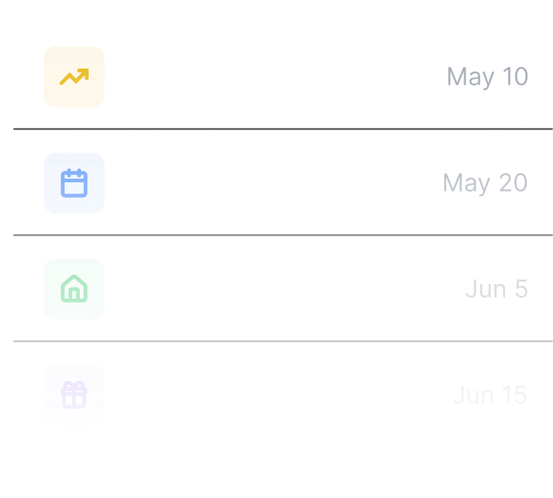 Illustrative schedule of client follow-up activities